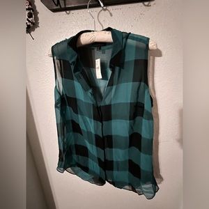 Sheer, short sleeve shirt